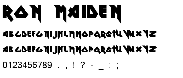 Ron Maiden font